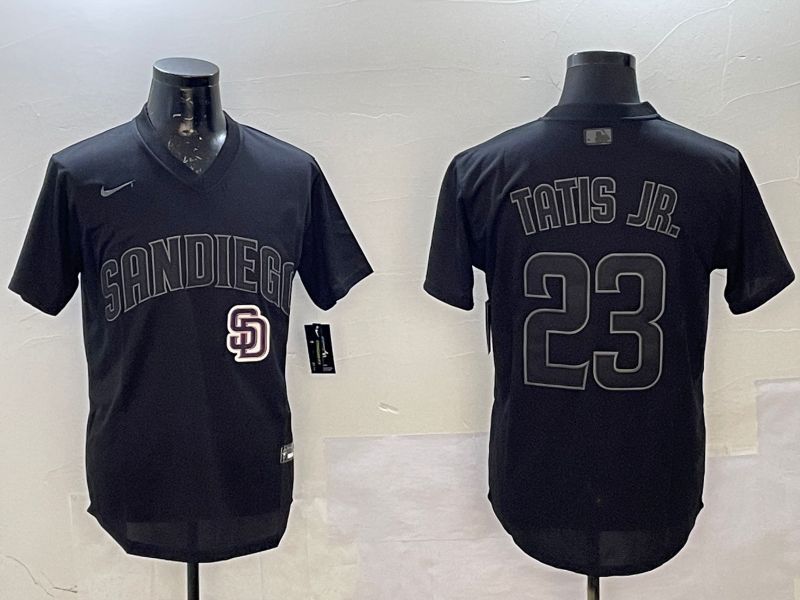 Men San Diego Padres #23 Tatis jr Black Throwback Game 2025 Nike MLB Jersey style 5